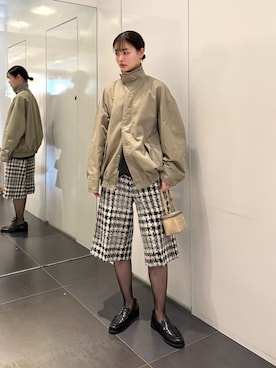 「CITYSHOP（シティーショップ）の《追加2》COTTON BLOUSON：ブルゾン（その他アウター、ベージュ系）」を使った、KAMEYAMAさん（レディース・168cm）の春コーディネート