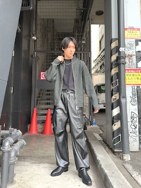「Lui's（ルイス）のアイテム（アクセサリー）」を使った、オダイラさん（メンズ・178cm）の冬コーディネート