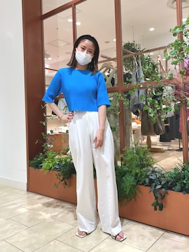 「mystic（ミスティック）のアイテム（スラックス）」を使った、kabataさん（レディース・149cm）の春コーディネート