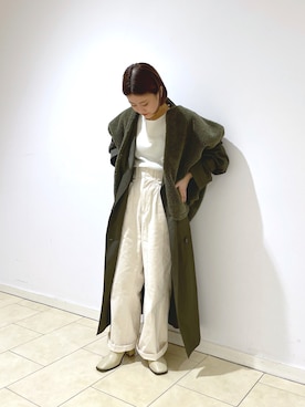 「スクエアトゥ」｜「アイテム（ミリタリージャケット）」を使った、kabataさん（レディース・149cm）の秋コーディネート