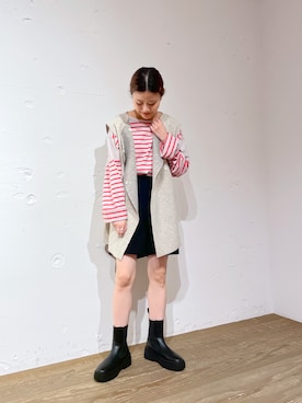 「mystic（ミスティック）のアイテム（スラックス）」を使った、kabataさん（レディース・149cm）の秋コーディネート