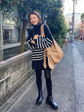 「mystic（ミスティック）のアイテム（スラックス）」を使った、kabataさん（レディース・149cm）の秋コーディネート