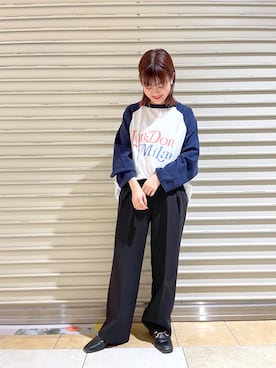 「mystic（ミスティック）のアイテム（ローファー）」を使った、kabataさん（レディース・149cm）の春コーディネート