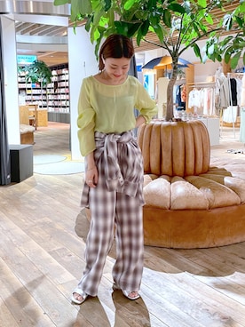 「mystic（ミスティック）のアイテム（スウェットパンツ）」を使った、kabataさん（レディース・149cm）の夏コーディネート