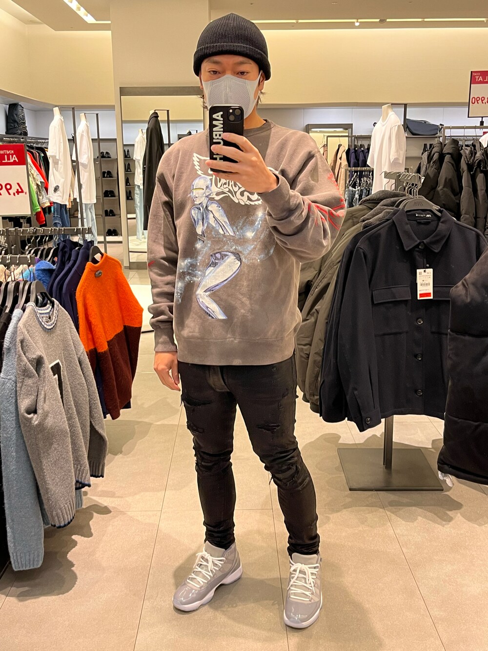 国内配送【AMIRI】コットン  フーディ amiri 初期 アミリ ショットガンジップフーディー コットン MEDIUM