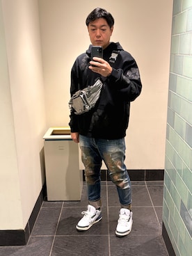 「PRADA（プラダ）のアイテム」を使った、MaSaKiさん（メンズ・176cm）の冬コーディネート