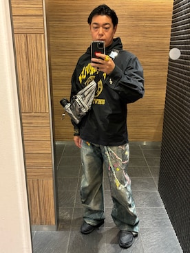 「アイテム（ボディバッグ/ウエストポーチ）」を使った、MaSaKiさん（メンズ・176cm）の秋コーディネート