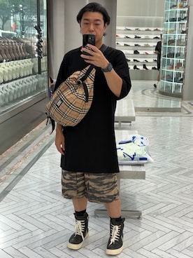 「BURBERRY（バーバリー）のアイテム」を使った、MaSaKiさん（メンズ・176cm）の夏コーディネート