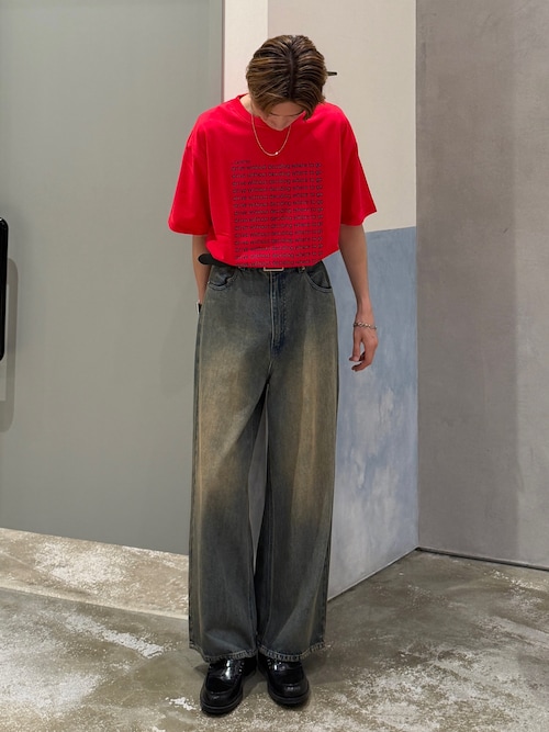 【UNISEX】【全12色展開】メッセージプリント半袖Tee