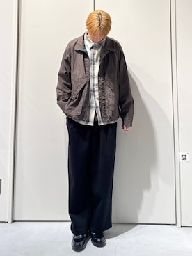 「アイテム（ナイロンジャケット）」を使った、かとしょーさん（メンズ・180cm）の秋コーディネート