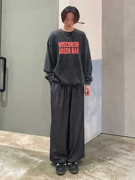「ハロウィン」｜「アイテム（スラックス）」を使った、かとしょーさん（メンズ・180cm）の秋コーディネート
