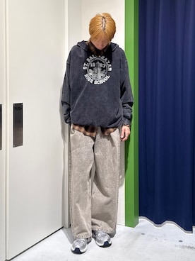「アイテム（パーカー）」を使った、かとしょーさん（メンズ・180cm）の秋コーディネート