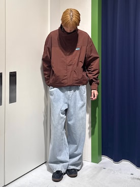 「アイテム（ナイロンジャケット）」を使った、かとしょーさん（メンズ・180cm）の秋コーディネート