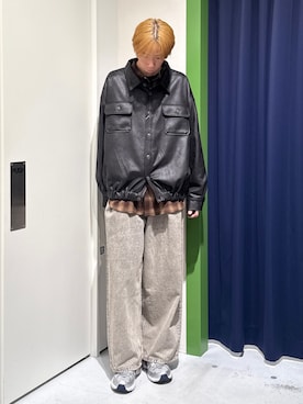 「アイテム（ブルゾン）」を使った、かとしょーさん（メンズ・180cm）の秋コーディネート