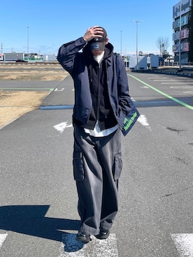 「CIAOPANIC TYPY（チャオパニックティピー）のアイテム（パーカー）」を使った、かとしょーさん（メンズ・180cm）の春コーディネート