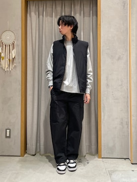 「CIAOPANIC TYPY（チャオパニックティピー）のアイテム（ダウンベスト）」を使った、かとしょーさん（メンズ・180cm）の秋コーディネート
