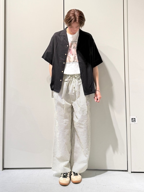 セール】【UNISEX】【プラスサイズあり】ストライプシアサッカー