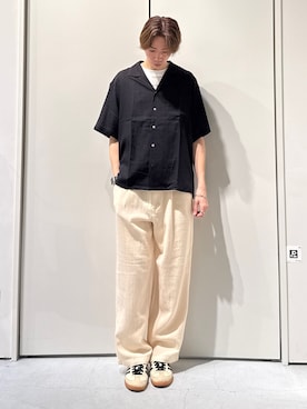 「CIAOPANIC TYPY（チャオパニックティピー）のアイテム（スラックス）」を使った、かとしょーさん（メンズ・180cm）の春コーディネート