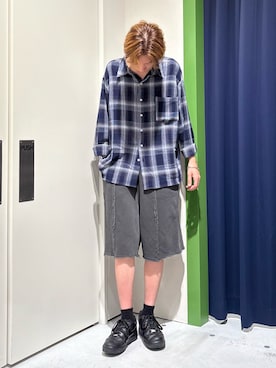 「アイテム（スウェットパンツ）」を使った、かとしょーさん（メンズ・180cm）の秋コーディネート