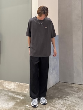 「アイテム（スラックス）」を使った、かとしょーさん（メンズ・180cm・20代）の夏コーディネート