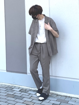 「CIAOPANIC TYPY（チャオパニックティピー）のアイテム（サンダル）」を使った、かとしょーさん（メンズ・180cm）の夏コーディネート