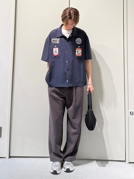 「CIAOPANIC TYPY（チャオパニックティピー）のアイテム（スラックス）」を使った、かとしょーさん（メンズ・180cm）の春コーディネート