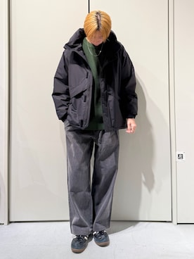 「アイテム（ダウンジャケット/コート）」を使った、かとしょーさん（メンズ・180cm）の秋コーディネート