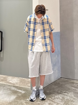 「アイテム（シャツ/ブラウス）」を使った、かとしょーさん（メンズ・180cm・20代）の夏コーディネート