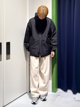 「アイテム（ダウンジャケット/コート）」を使った、かとしょーさん（メンズ・180cm）の秋コーディネート