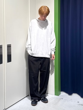 「GEVACO（ゲバコ）のアイテム（スラックス）」を使った、かとしょーさん（メンズ・180cm）の秋コーディネート