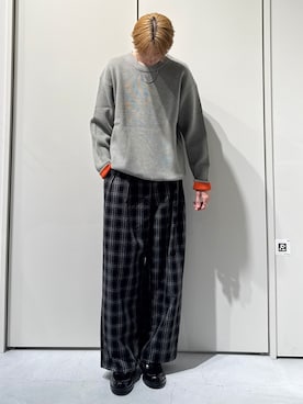 「アイテム（ニット/セーター）」を使った、かとしょーさん（メンズ・180cm・20代）の秋コーディネート