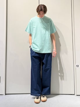 「GEVACO（ゲバコ）のアイテム」を使った、かとしょーさん（メンズ・180cm）の春コーディネート