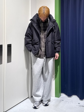 「アイテム（ダウンジャケット/コート）」を使った、かとしょーさん（メンズ・180cm）の秋コーディネート