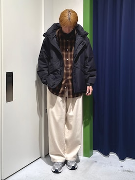 「アイテム（ダウンジャケット/コート）」を使った、かとしょーさん（メンズ・180cm・20代）の秋コーディネート