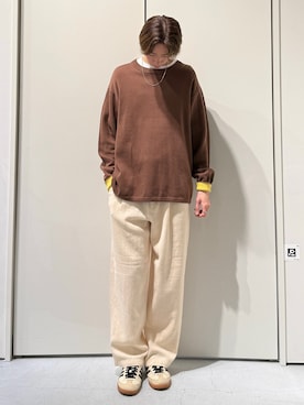 「CIAOPANIC TYPY（チャオパニックティピー）のアイテム（スラックス）」を使った、かとしょーさん（メンズ・180cm）の春コーディネート