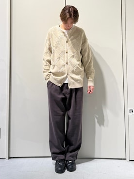 「CIAOPANIC TYPY（チャオパニックティピー）のアイテム（スラックス）」を使った、かとしょーさん（メンズ・180cm）の春コーディネート