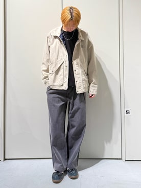 「アイテム（ナイロンジャケット）」を使った、かとしょーさん（メンズ・180cm）の秋コーディネート