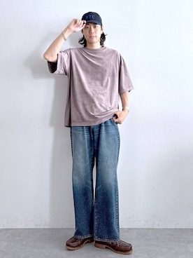 「RAGEBLUE（レイジブルー）のアイテム（帽子）」を使った、しゅうさん（メンズ・175cm）の夏コーディネート