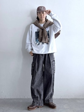 「アイテム（スウェット、その他）」を使った、しゅうさん（メンズ・175cm）の秋コーディネート