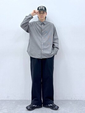 「SIGNAL SPORTS（シグナルスポーツ）の【SIGNAL SPORTS】13オンスヘビーウェイトコットン/裏毛スウェットワイドパンツ（スウェットパンツ）」を使った、しゅうさん（メンズ・175cm）の冬コーディネート