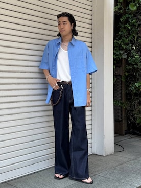 「アイテム（キーホルダー）」を使った、しゅうさん（メンズ・175cm）の夏コーディネート