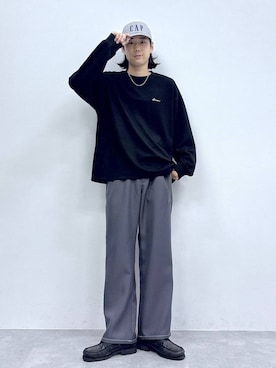 「RAGEBLUE（レイジブルー）のアイテム（Tシャツ/カットソー）」を使った、しゅうさん（メンズ・175cm）の秋コーディネート