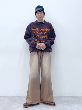 「RAGEBLUE（レイジブルー）のアイテム（ニットキャップ/ビーニー）」を使った、しゅうさん（メンズ・175cm）の秋コーディネート