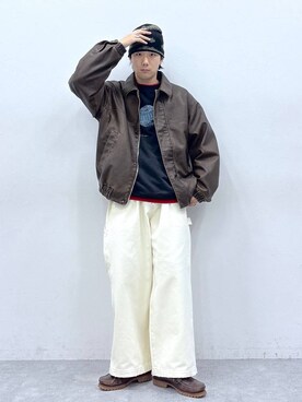 「RAGEBLUE（レイジブルー）のアイテム（ニットキャップ/ビーニー）」を使った、しゅうさん（メンズ・175cm）の冬コーディネート