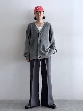 「アイテム（カーディガン/ボレロ、その他）」を使った、しゅうさん（メンズ・175cm）の秋コーディネート