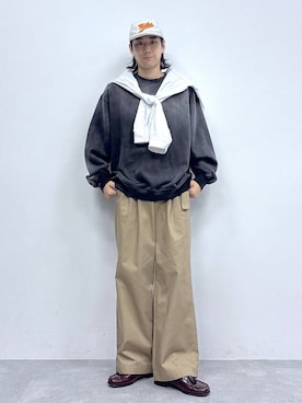 「アイテム（スウェット）」を使った、しゅうさん（メンズ・175cm）の夏コーディネート