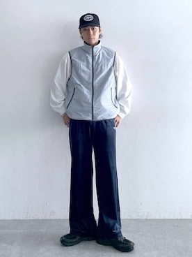 「RAGEBLUE（レイジブルー）のアイテム（スウェットパンツ）」を使った、しゅうさん（メンズ・175cm）の夏コーディネート