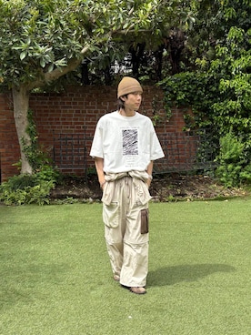 「RAGEBLUE（レイジブルー）のアイテム（Tシャツ/カットソー）」を使った、しゅうさん（メンズ・175cm）の夏コーディネート