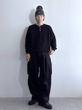 「RAGEBLUE（レイジブルー）のアイテム（パンツ）」を使った、しゅうさん（メンズ・175cm）の冬コーディネート