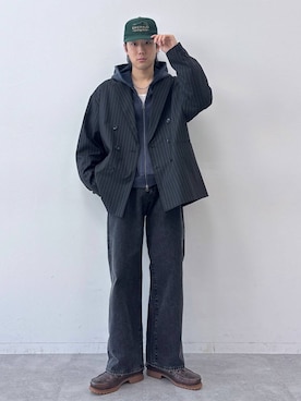 「RAGEBLUE（レイジブルー）のアイテム（パーカー）」を使った、しゅうさん（メンズ・175cm）の春コーディネート
